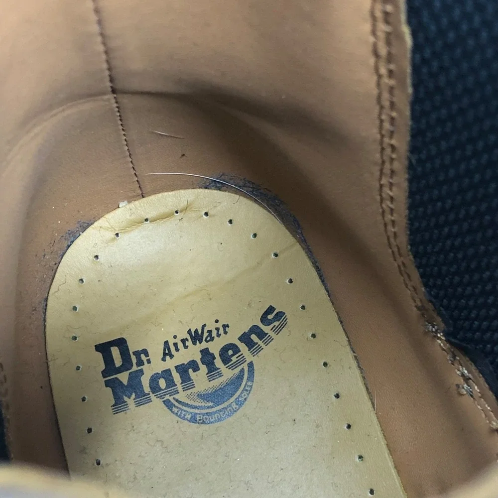 Dr Martens 2976 Yellow Stitch Smooth Leather Chelsea Boots Mens 11 Brown Classic